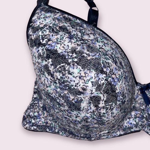 Laura Ashley  Floral Navy Wired Bra size 38D - Picture 7 of 7